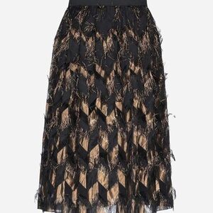 Dolce & Gabbana Black and Gold Chevron Skirt